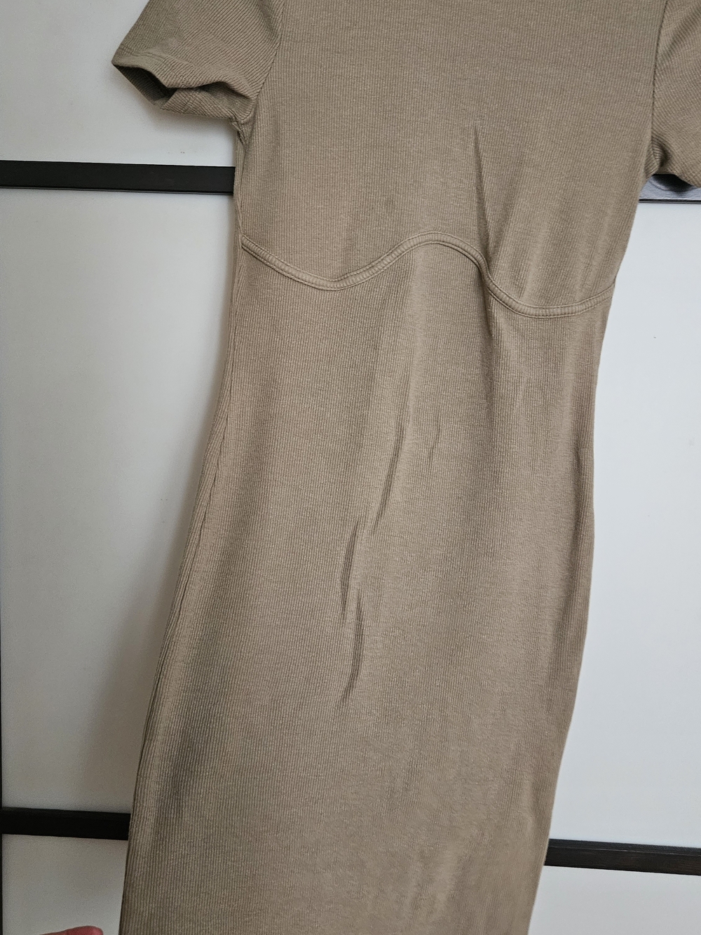 Forever 21 Taupe Ribbed Mini Dress